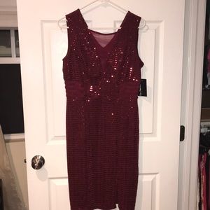 En Focus Studios Red Sparkly Dress